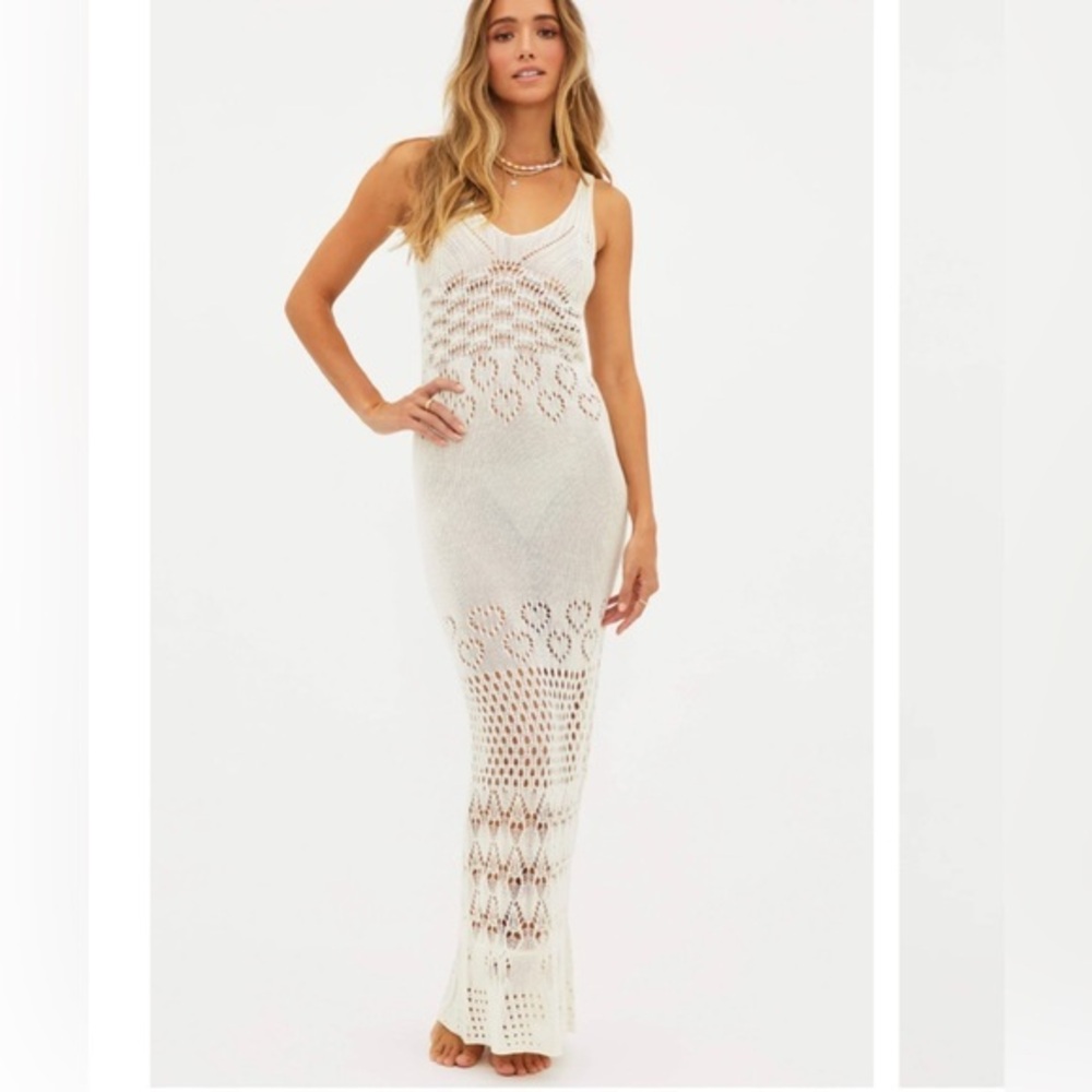 Beach Riot TRACY coverup DRESS white size small